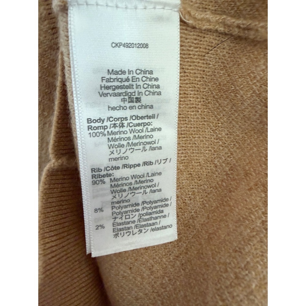 Madewell Sweater Womens Tan Buffalo Check Merino Wool Plaid Pullover XS - Picture 4 of 6